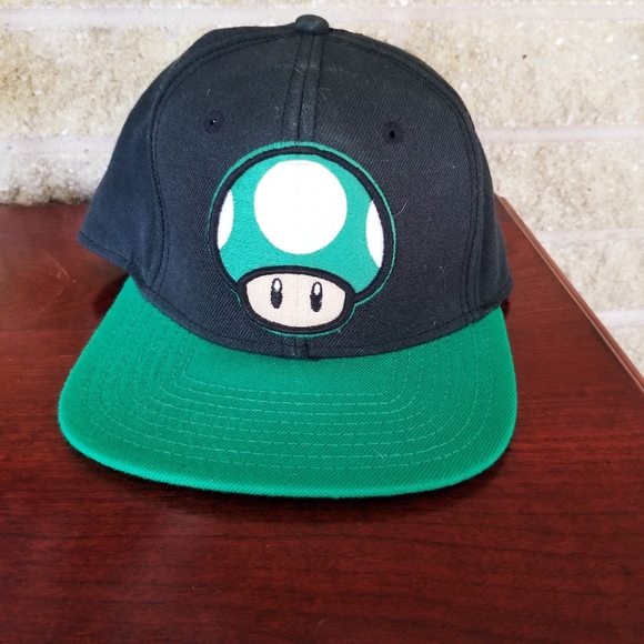 Super Mario Green and Black Mushroom Cap/Hat - Picture 5 of 5